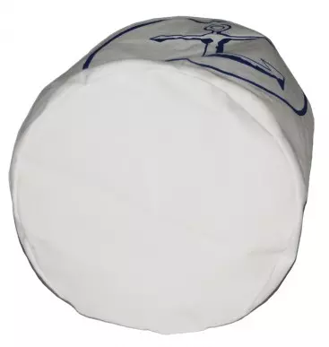 maritime Strandtasche Kulturbeutel aus Segeltuch - blau weiße Streifen